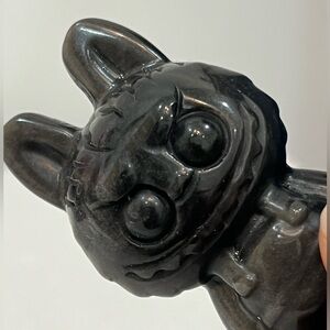 Silver Sheen Obsidian Labubu